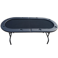 Table de poker Texas Hold'em pliable de 72 pouces pour 8 joueurs