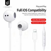 Écouteurs filaires semi intra-auriculaires Dairle de haute qualité, son stéréo, faible latence, transducteur 10 mm, moule exclusif, couleur classique, compatibles iOS