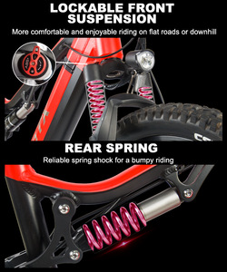 Vélo de montagne à cadre en aluminium avec moteur central de 27,5 pouces, freins à disque et amortissement - Modèle TX19 - Product Image 5