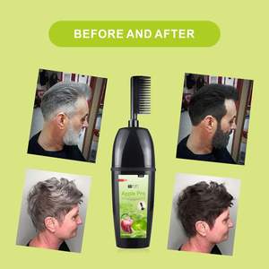 Tinta per Capelli Professionale Nera con Pettine 200ML, Contiene Ginseng per Colorazione Permanente, Resistente allo Sbiadimento e Copertura dei Capelli Grigi - Product Image 6