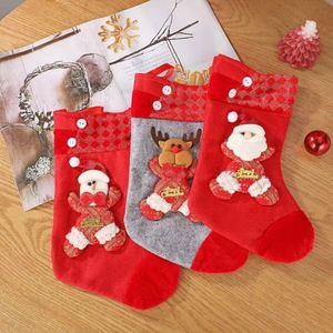 Eco-Friendly Soft Cartoon Socks Gift Bag <b>Large</b> Christmas Tree Pendant Decorative Supplies Children Elderly Elk - Product Image 1