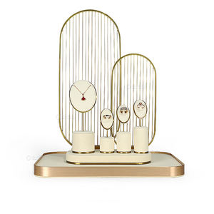 Shero, gran oferta, lujo, oro, microfibra y Metal, accesorios de exhibición de joyería, pendiente, anillo, collar, soporte de joyería, conjunto de exhibición - Product Image 4