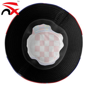 Casquette de seau à imprimé numérique personnalisé, drapeau de la Croatie, polyester, pour adultes, fans de football, casquettes de drapeau national de la Croatie, vente chaude - Product Image 5