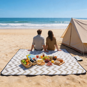 Machine Washable Extra <b>Large</b> 200X200cm Picnic Blanket Waterproof 210D Oxford Camping <b>Mat</b> for Beach Hiking - Product Image 1