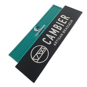 Custom Branded Silicone PVC Bar Mat Rubber Pub Runner Spill Pad Beer Rail Mat Drip Tray Non Slip Service Mat Table Mat Coaster - Product Image 3