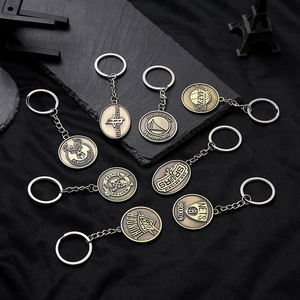 Porte-clés en métal à double face avec logo d'équipe en relief, pendentif <span class=keywords><strong>James</strong></span> Curry Durant, cadeau promotionnel pour les fans - Product Image 1