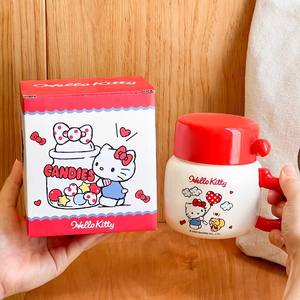 Mug en céramique Hello Kitty avec couvercle et poignée, tasse de bureau réutilisable pour cadeaux - Product Image 3
