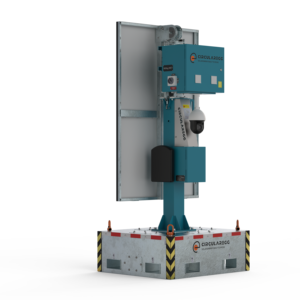 Remolque de Vigilancia Móvil con Torre Solar y Interruptor, CCTV Montado, 1 Unidad, Venta, Seguridad Fuera de la Red, Mástil Alto, Visión Nocturna - Product Image 1