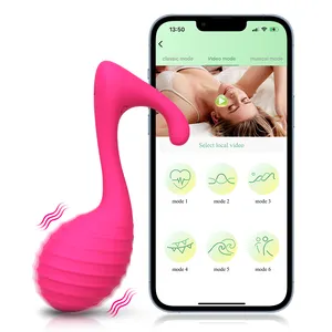 नए आने वाले पहनने योग्य एप्लिकेशन कंट्रोल प्रेम अंडा गोली थरथानेवाला अंडा सेक्स खिलौने वयस्क महिलाओं के लिए संगीत के साथ आकार