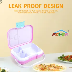 Aohea Portable Fresh Chill Leak-Proof PP Kids' Lunch Boxes Kids Children Lunch Box