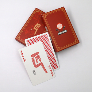 Bank Custom Advertising Poker Cards with Red Pattern Back and Joker Design in <b>Paper</b> Box Packaging - Product Image 6