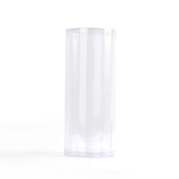 Vente en gros de contenants transparents personnalisés, tubes cylindriques en plastique transparent vides pour l'emballage de boîtes cadeaux avec couvercles