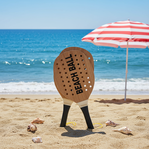 <span class=keywords><strong>Raquette</strong></span> de <span class=keywords><strong>padel</strong></span> en bois portable promotionnelle et pagaie de plage pour l'entraînement et les sports de plein air pour enfants - Product Image 4