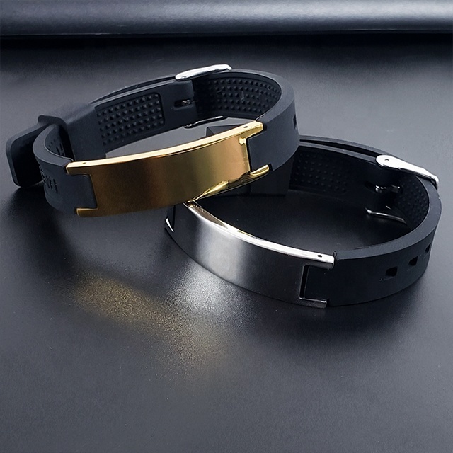 CAMAZ Silicone Health Negative Ion Far Infrared Magnet 4in1 Balance Sports Adjustable Bracelet for Arthritis Magnetic