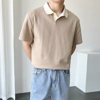Polo de luxe pour homme mc A09, col à revers, manches courtes, coupe ample et décontractée, idéal pour l'été