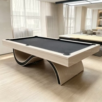 Table de billard de luxe moderne en bois massif, design haut de gamme, 7, 8 ou 9 pieds, pour salle à manger familiale, vente chaude 2026