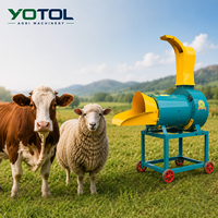 Broyeur multifonctionnel 3-en-1 sans moteur pour ensilage, foin, paille et maïs pour l'alimentation animale
