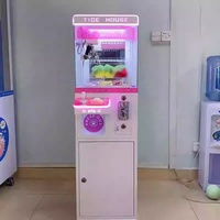 Máquina recreativa de grúa de alta calidad para niños, tamaño individual, con función de agarre de dulces y mini muñecas, con soporte en inglés, para entretenimiento en habitaciones