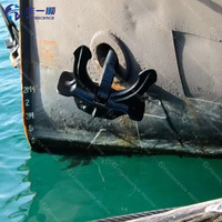 Jangkar Kapal Laut Galvanis Berlapis Besi Cor Hitam untuk Kapal Patroli dan Kapal Cepat