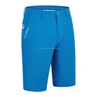 Pantalones cortos de golf para hombre, de marca personalizada, 100% poliéster, ajustados, para entrenamiento