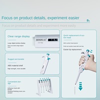 Pistolet distributeur de doseur quantitatif micro-réglable à 8 canaux Bkman Échantillonneur de pipette à canal unique dans une bio-pipette en plastique