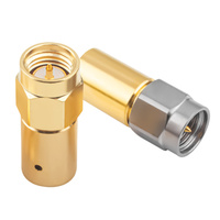 Conector RF Macho Tipo SMA Chapado en Oro, Tipo Soldadura de Acero Inoxidable para Cable Coaxial Semirrígido