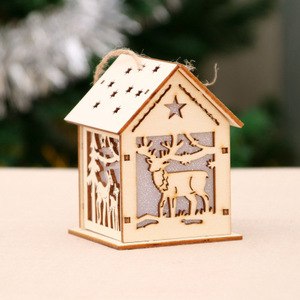 Ornement d'arbre de noël, décorations scintillantes, DIY, <span class=keywords><strong>maison</strong></span> en bois, ornements, nouvelle collection 2020 - Product Image 6