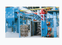 Transportador Aéreo de Estructura de Acero Industrial de Alto Rendimiento, Tipo Cadena Colgante, Sistema PLC de Motor Abrasivo para Superficies de Fundición
