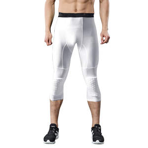 Pantalons de compression de basketball les plus vendus, <span class=keywords><strong>leggings</strong></span> noirs avec genouillères - Product Image 3