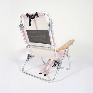 Outdoor Aluminum Steel <b>Beach</b> Lounge Chair Recliner Low <b>Seat</b> Foldable Backpack Chair with Oxford Fabric for Park Use - Product Image 4