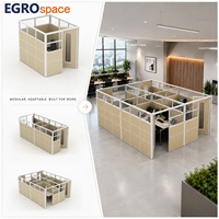 Système de cloisons modulaires insonorisées pour bureaux, solution d'aménagement de bureau EGROspace