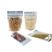 Sac en plastique transparent à fermeture éclair, revêtement en métal, 20*30 + 5 sachets OEM