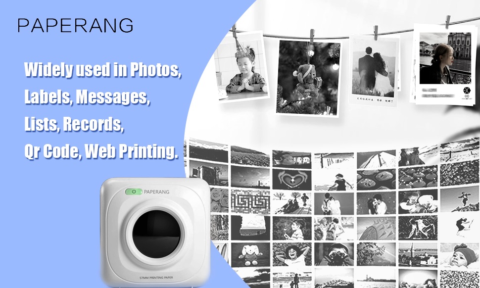 PAPERANG P1 Pink/Green Pocket Mini Photo Printer 203dpi BT4.0 Phone Connection Wireless Portable Thermal Printer Clearly