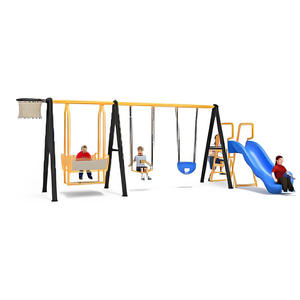 Ensemble de balançoires d'extérieur pour enfants, balançoires pour communautés et <span class=keywords><strong>parcs</strong></span>, cadre de balançoire à grande échelle, balançoire à deux places pour enfants - Product Image 2