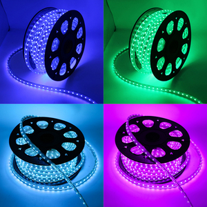 Tira de luces <span class=keywords><strong>Led</strong></span> Flexible e impermeable para exteriores, tira de luces <span class=keywords><strong>Led</strong></span> inteligente de neón Flexible de 220V, 5050 SMD, 100m, RGB, venta al por mayor - Product Image 6
