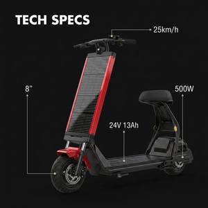 Trottinette électrique solaire <span class=keywords><strong>Evercross</strong></span> Style 500W, légère, frein à disque avant et à tambour arrière, longue autonomie, similaire à Kugoo/Kukirin, trottinette électrique pour trajets quotidiens - Product Image 4