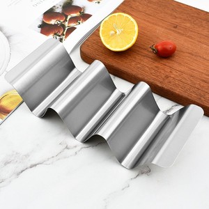 Paquete de Utensilios para Hornear al por Mayor, Soporte Mexicano Ondulado de Acero Inoxidable para Tacos, Burritos, Crepas, Pizza y Panqueques - Product Image 2