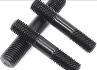 High Strength Black Carbon Steel Double-End Threaded Rods & Studs Zinc Stainless Steel Double End Bolts Screws