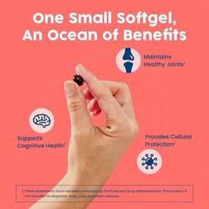 Huile de Krill Personnalisée 500mg Oméga 3 Gélules Molles pour Femmes et Hommes – Soutient la Mobilité des Articulations et la Fonction Mentale – 60 Gélules - Product Image 6