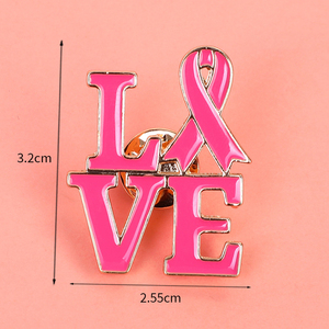 Pin <span class=keywords><strong>de</strong></span> solapa <span class=keywords><strong>de</strong></span> metal esmaltado rosa <span class=keywords><strong>de</strong></span> aleación, <span class=keywords><strong>de</strong></span> lujo, con diseño <span class=keywords><strong>de</strong></span> mariposa y corazón, insignia decorativa para la concienciación sobre el cáncer <span class=keywords><strong>de</strong></span> <span class=keywords><strong>mama</strong></span>, con cinta, al por mayor - Product Image 4