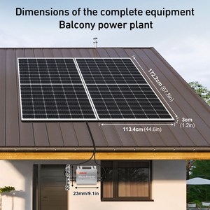 Système solaire photovoltaïque en verre de 800 W adapté pour balcon et maison, compatible avec les systèmes connectés au réseau - Product Image 3