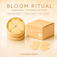 Plester Hidrogel Wajah & Mata Private Label Radiance Bentuk Hati Bunga Niacinamide Vitamin C Perawatan Kecantikan Kulit Bercahaya