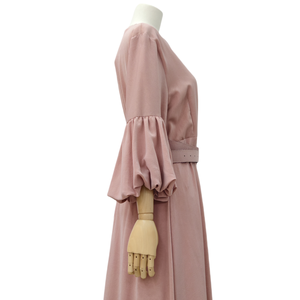 Tinta unita eleganti a 2 strati girocollo girocollo Dubai <span class=keywords><strong>turchia</strong></span> abiti musulmani Abaya 2025 abiti modesti musulmani - Product Image 3