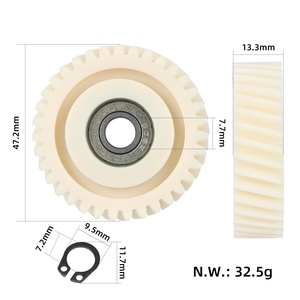 Engranaje Helicoidal de Nylon de 35 Dientes, 47.5mm de Diámetro Exterior, 13mm de Grosor, con Rodamiento 608 Integrado - Product Image 2