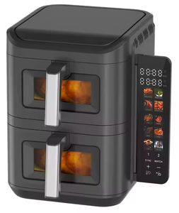 11L New Air Fryer 5.5L+5.5L Stack Air Fryer With <b>Folding</b> Touch <b>Screen</b> Big Colorful Menu - Product Image 3