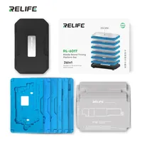 Kit de réparation RELIFE RL-601T 26 en 1 pour carte mère iPhone X-16 PM 16E, plaque intermédiaire, plateforme en étain, gabarit de reboulage BGA 3D