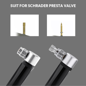 Mini Portable Pocket Bike Pump Fits <strong>Presta</strong>/<strong>Schrader</strong> <strong>Valve</strong> Bicycle Tire Pump 120 PSI High Pressure Pump - Product Image 3
