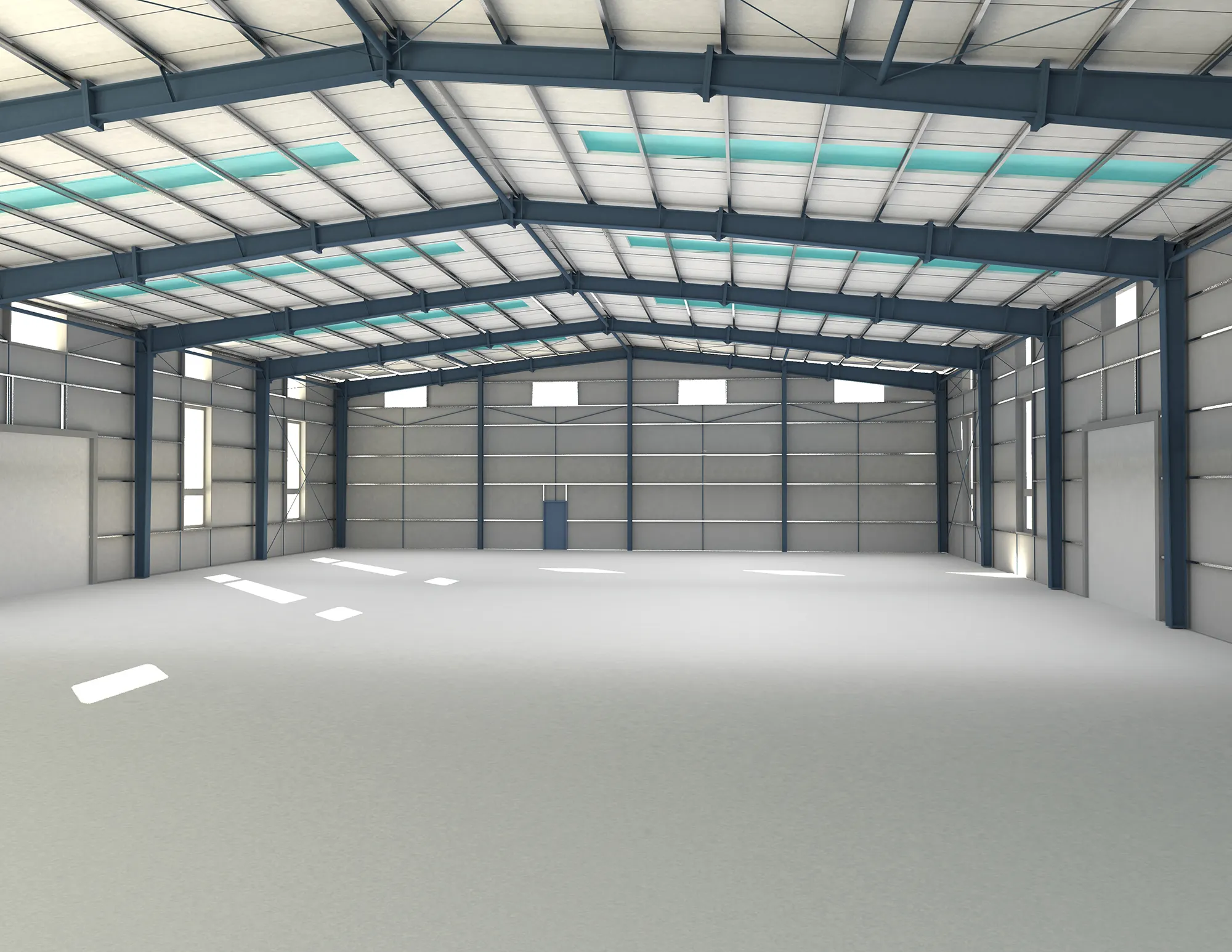 Clear span large span warehouse prefabricated steel structure building