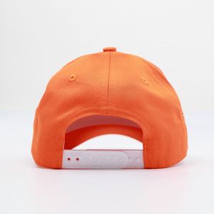 Custom Sports Caps 3d Embroidery Logo Design Travel Sunscreen Peaked Twill Fabric Orange 5 Panel Baseball Cap <b>Hats</b> - Product Image 6