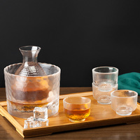 Ensemble de carafes créatives modernes en verre transparent, avec diviseur de vin et verres à shot pour saké, 201-300 ml, 6-10 pièces, pour usage domestique et fêtes